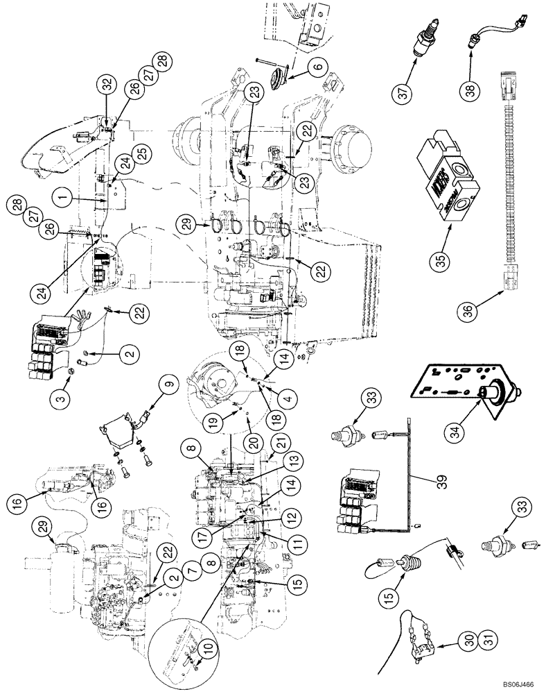 Схема запчастей Case 586G - (04-07) - HARNESS - CHASSIS (04) - ELECTRICAL SYSTEMS