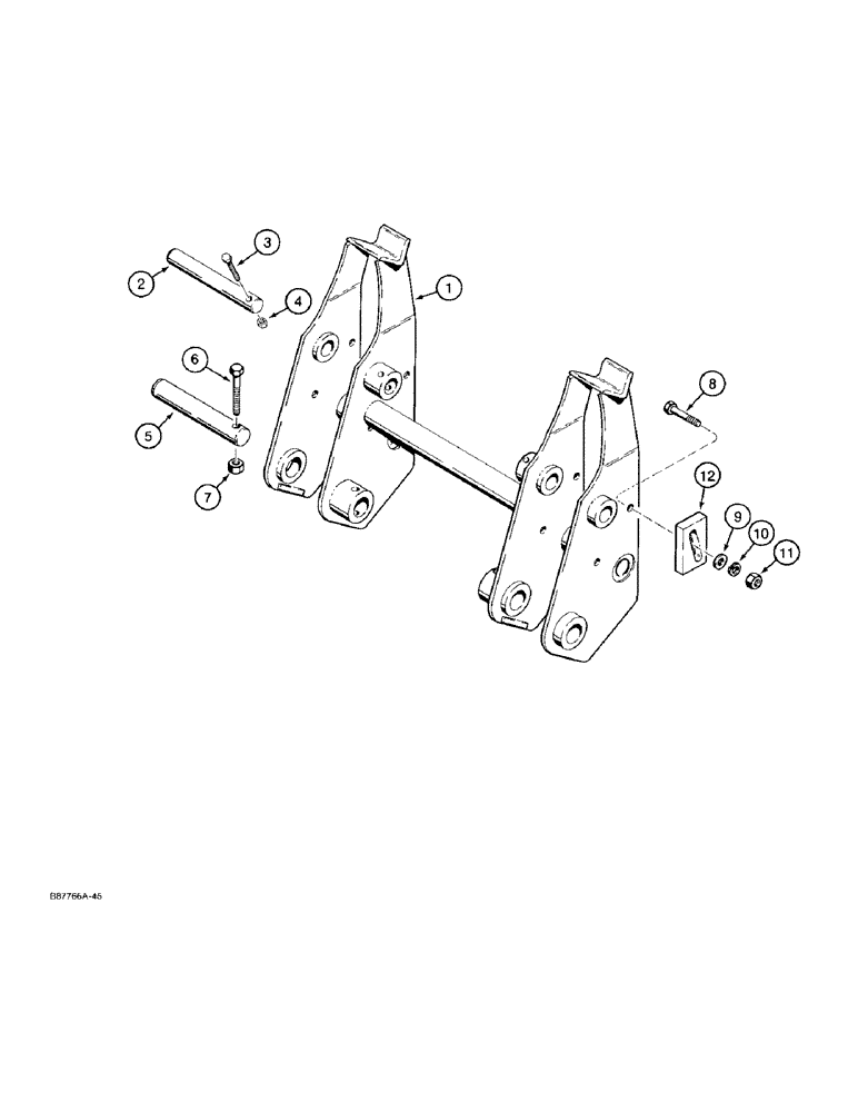 Схема запчастей Case 1825 - (9-12) - TOOL TACH (09) - CHASSIS/ATTACHMENTS