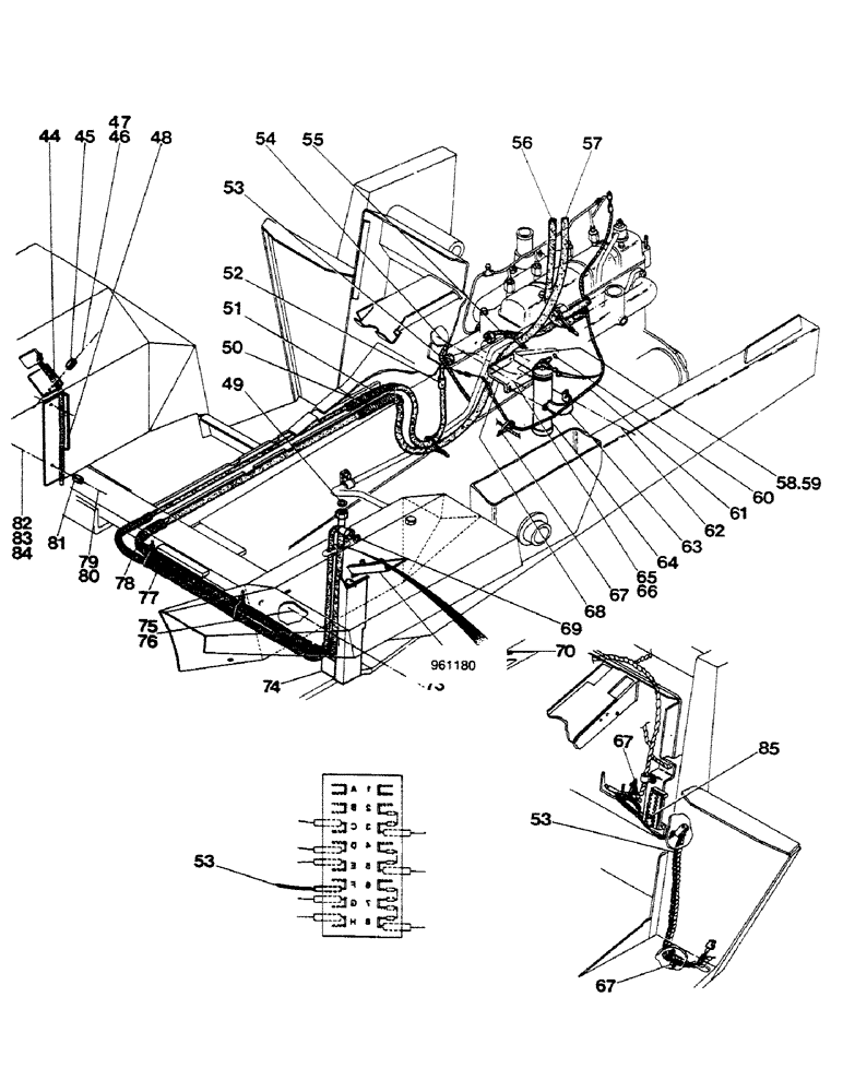 Схема запчастей Case 580G - (493A) - 580G LOADER BACKHOE (09) - CHASSIS/ATTACHMENTS