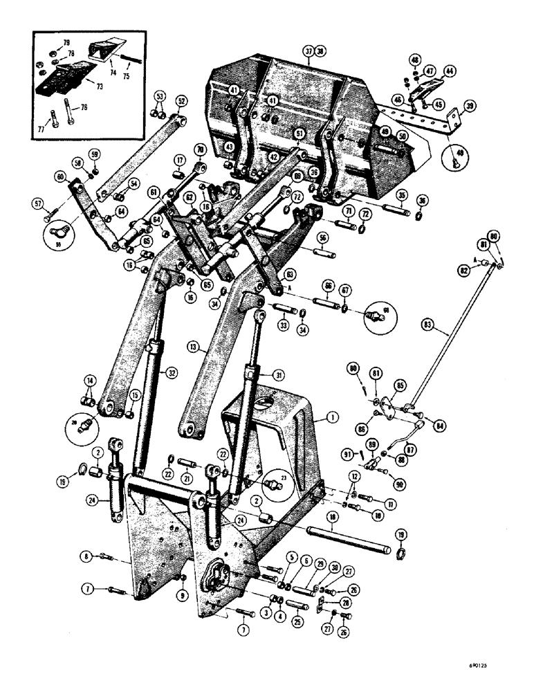 Схема запчастей Case 310G - (196) - LOADER MECHANICAL PARTS (05) - UPPERSTRUCTURE CHASSIS