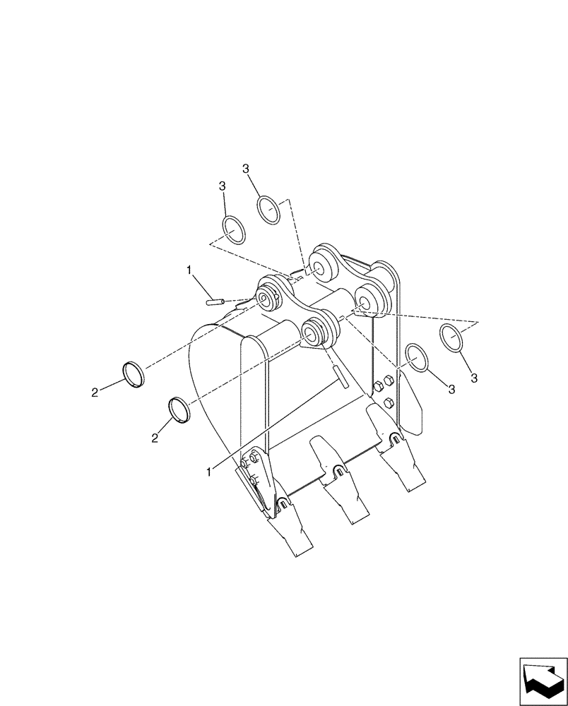 Схема запчастей Case CX17B - (03-021) - BUCKET INSTAL (84) - BOOMS, DIPPERS & BUCKETS