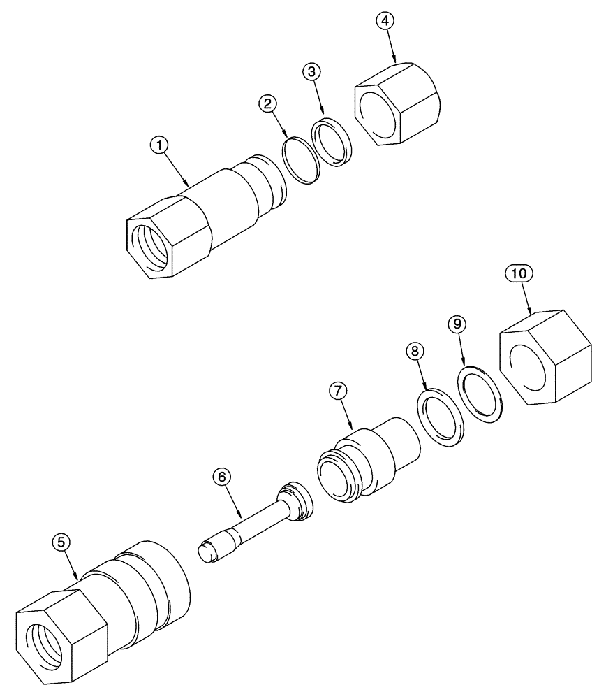 Схема запчастей Case 95XT - (08-24) - HYDRAULIC COUPLERS (08) - HYDRAULICS