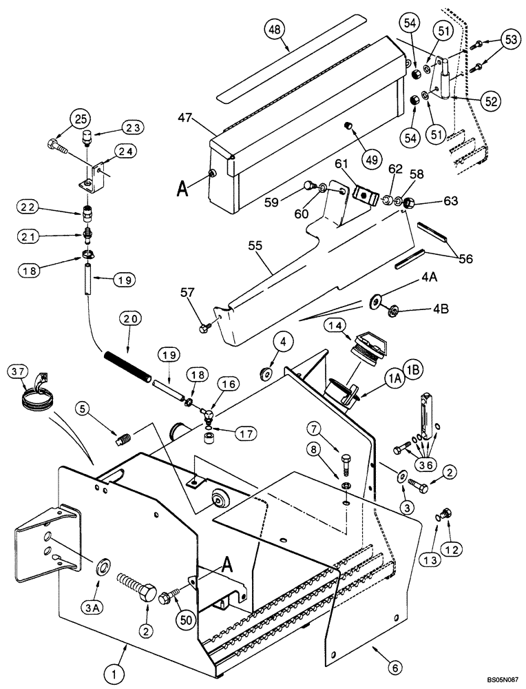 Схема запчастей Case 570MXT - (09-19) - TANK, OIL - BOX, BATTERY AND TOOL (09) - CHASSIS/ATTACHMENTS