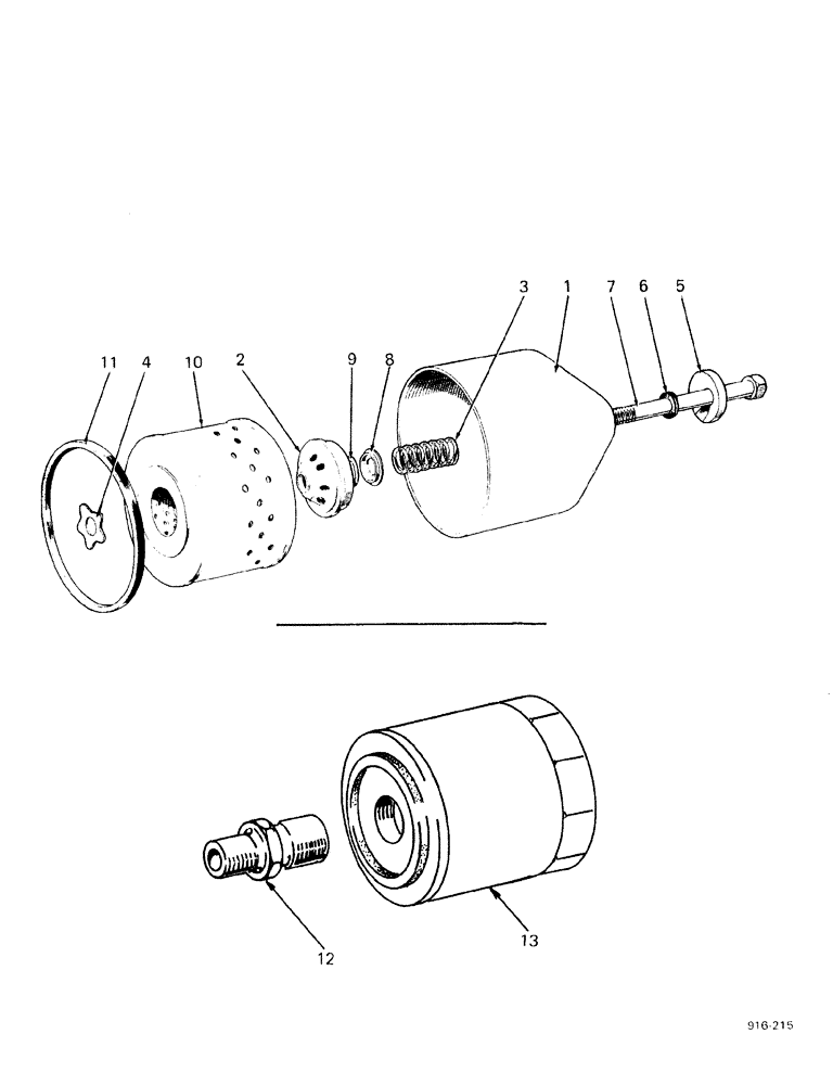 Схема запчастей Case 580F - (028) - ENGINE OIL FILTER (10) - ENGINE