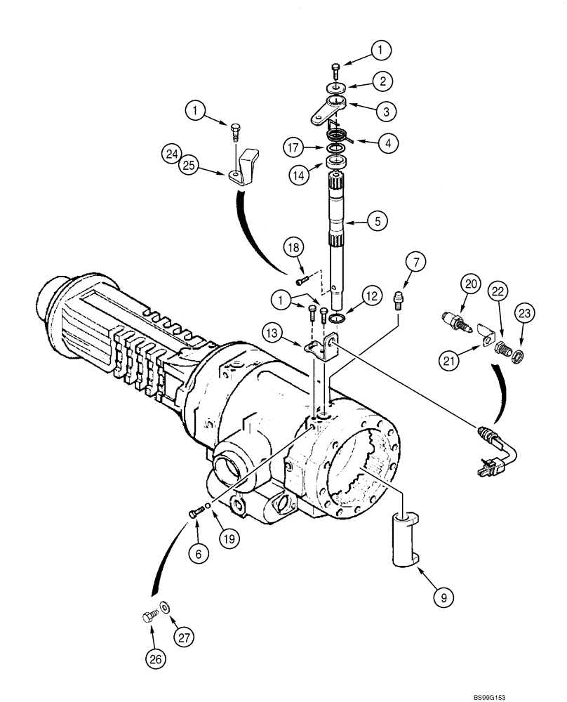 Схема запчастей Case 586G - (07-06) - AXLE, FRONT DRIVE - BRAKE, PARKING (W/OIL TEMP SENDER) (07) - BRAKES