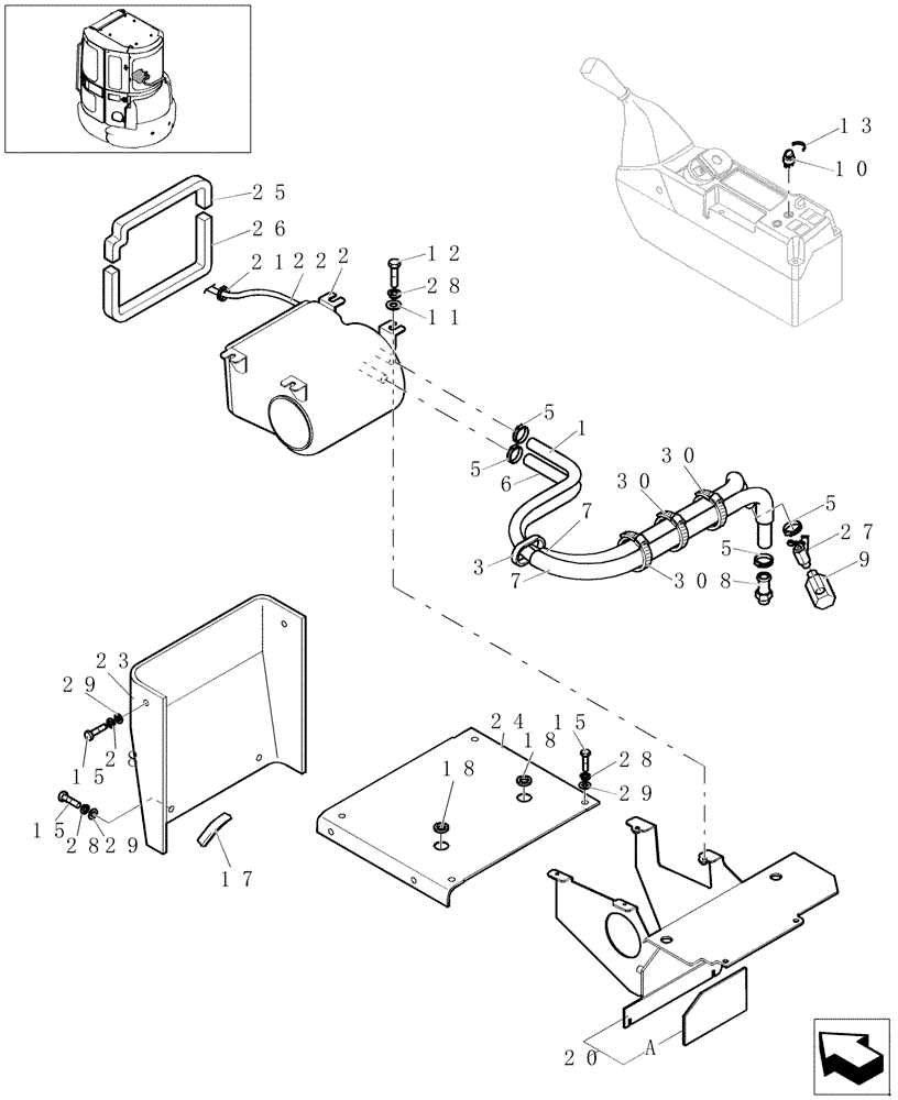 Схема запчастей Case CX31B - (1.280[01A]) - HEATING (WITH HEATER) (50) - CAB CLIMATE CONTROL