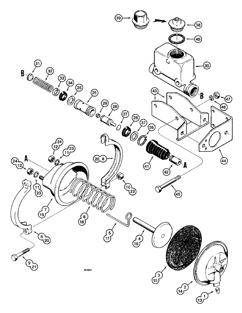 Схема запчастей Case W14 - (422) - L112958 AND L112959 BRAKE ACTUATORS (07) - BRAKES