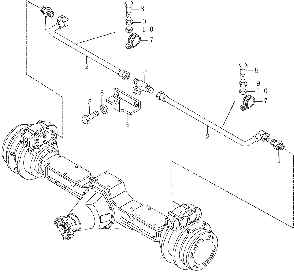 Схема запчастей Case 330 - (47A00011656[02]) - BRAKE SYSTEM - REAR AXLE (09) - Implement / Hydraulics / Frame / Brakes