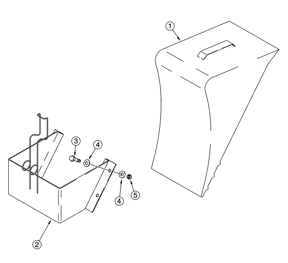 Схема запчастей Case 621C - (09-070) - WHEEL CHOCK, EUROPE ONLY (09) - CHASSIS