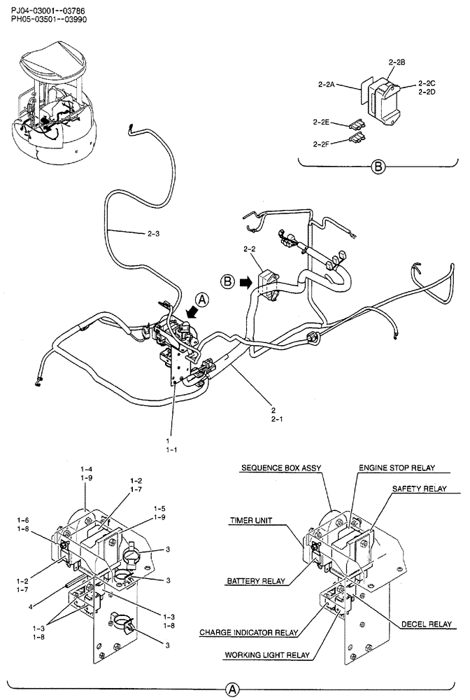 Схема запчастей Case CX50B - (02-101) - RELAY ASSEMBLY P/N PH24E00022F1 (05) - SUPERSTRUCTURE