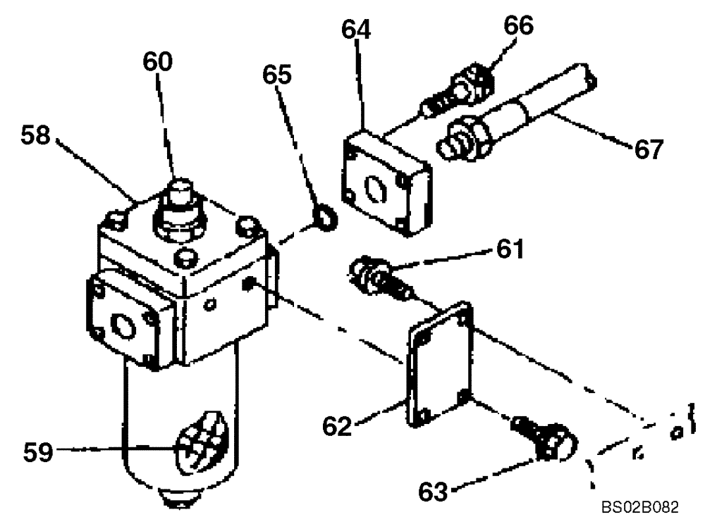 Схема запчастей Case CX130 - (08-072) - FILTER ASSY - AUXILIARY, DOUBLE ACTING CIRCUIT/PEDAL ACTIVATED (08) - HYDRAULICS