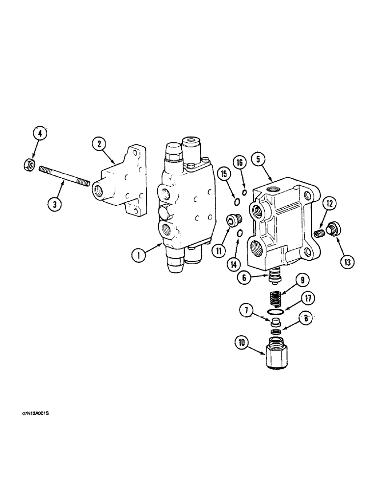 Схема запчастей Case 1088 - (8F-16) - CONTROL VALVE FOR OPTIONS, P.I.N. FROM XXXXX AND AFTER, P.I.N. FROM 106901 AND AFTER (08) - HYDRAULICS