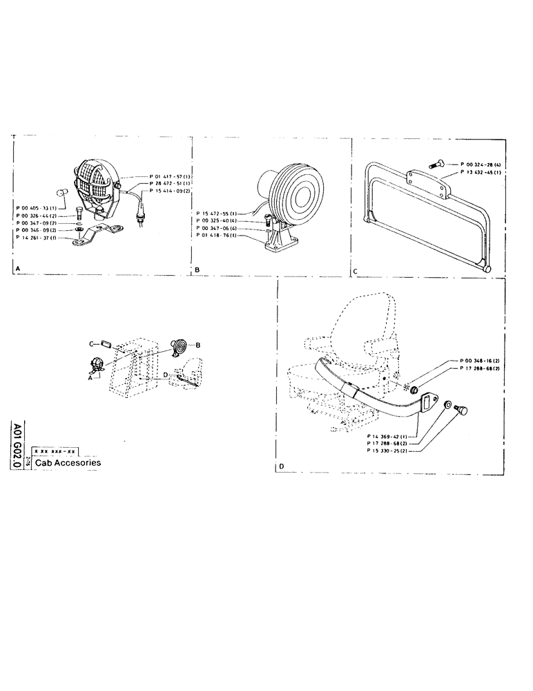 Схема запчастей Case 220CKS - (03) - CAB ACCESORIES (05) - UPPERSTRUCTURE CHASSIS