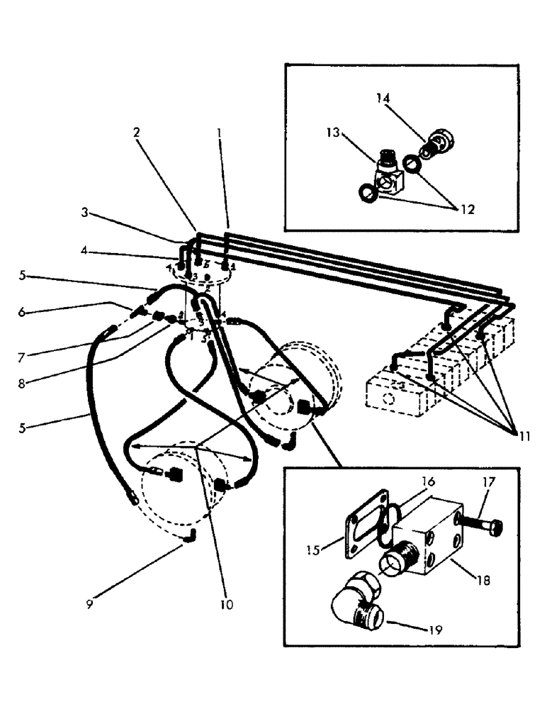 Схема запчастей Case 30YM - (087) - 30 Y CRAWLER HYDRAULICS WITH 5 PORT SWIVEL (07) - HYDRAULIC SYSTEM