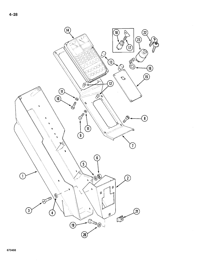 Схема запчастей Case 688 - (4-28) - INSTRUMENT PANEL (04) - ELECTRICAL SYSTEMS