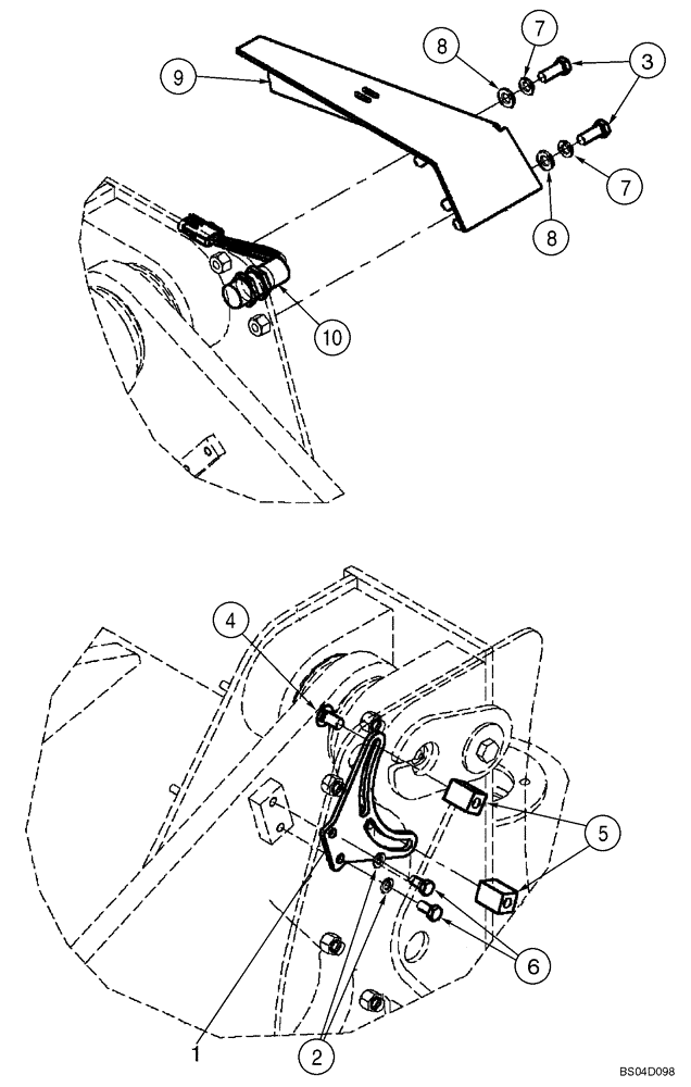 Схема запчастей Case 721D - (09-02) - CONTROLS - BUCKET HEIGHT AND RETURN-TO-TRANSPORT ( Z BAR ) (09) - CHASSIS