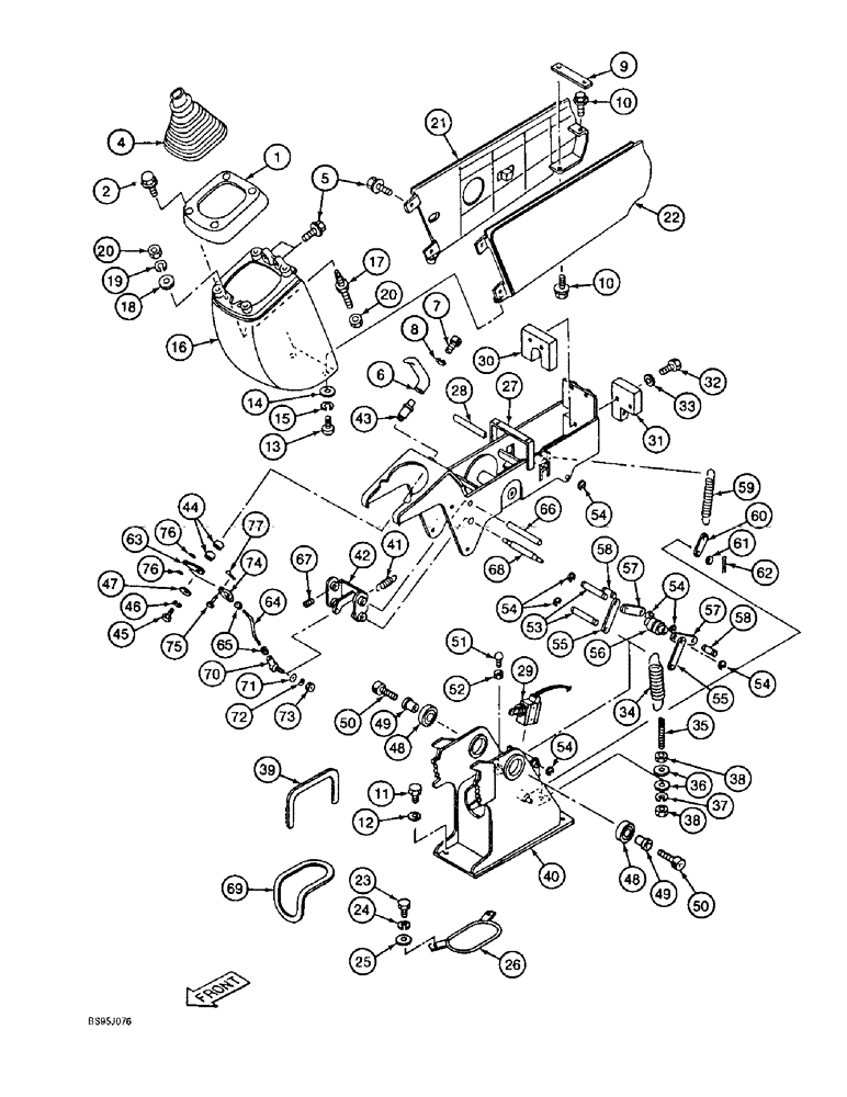 Схема запчастей Case 9020B - (9-034) - LEFT-HAND CONTROL CONSOLE ASSEMBLY (09) - CHASSIS