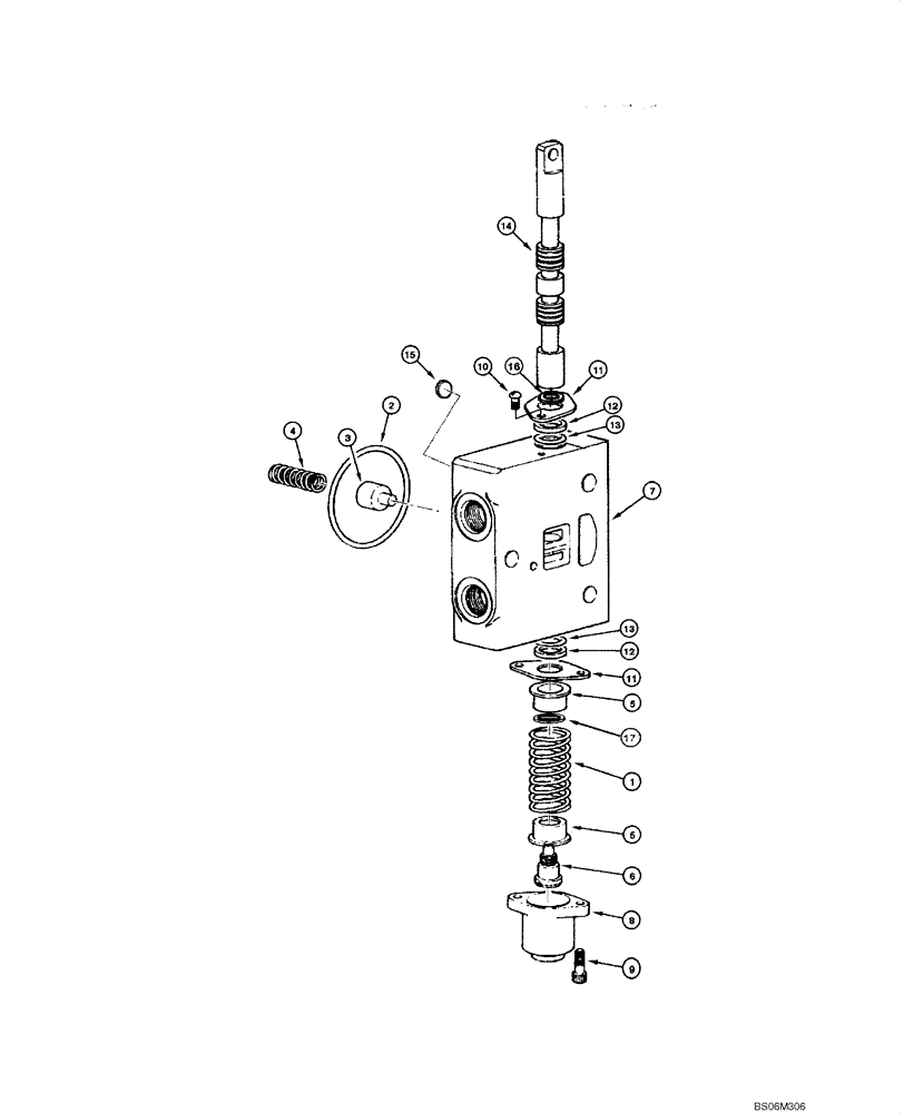 Схема запчастей Case 845 - (08.50[00]) - DISTRIBUTOR - CIRCLE SIDE SHIFT VALVE (08) - HYDRAULICS