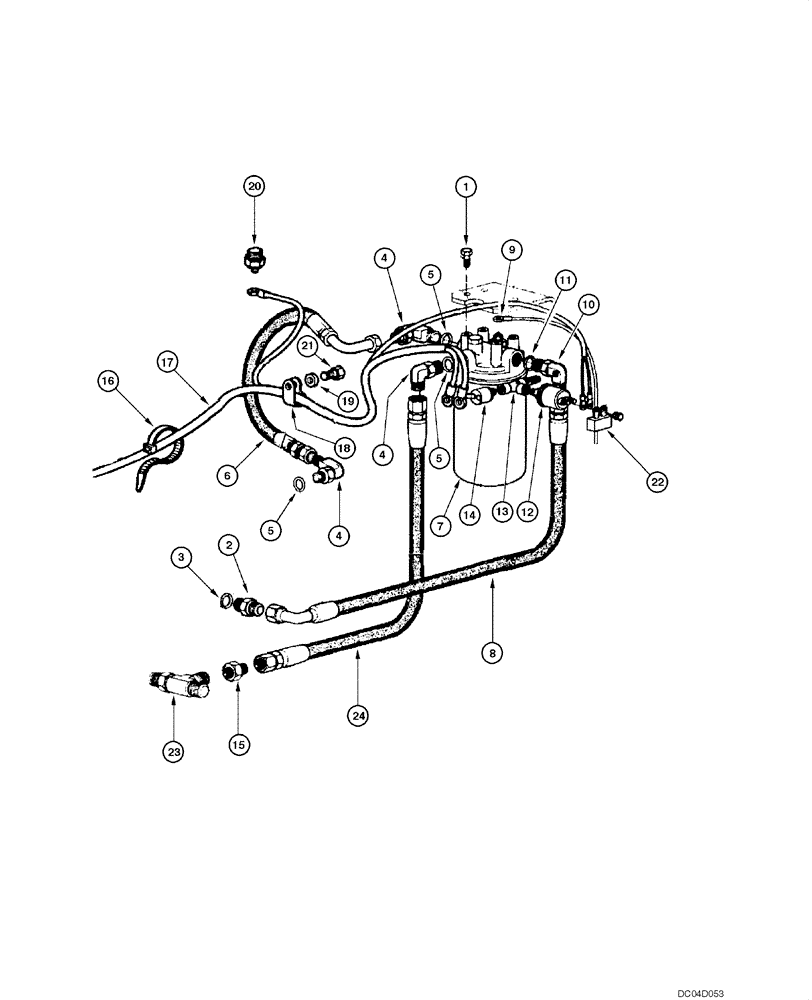 Схема запчастей Case 885 - (06.04[00]) - TRANSMISSION LUBRICATING SYSTEM (06) - POWER TRAIN