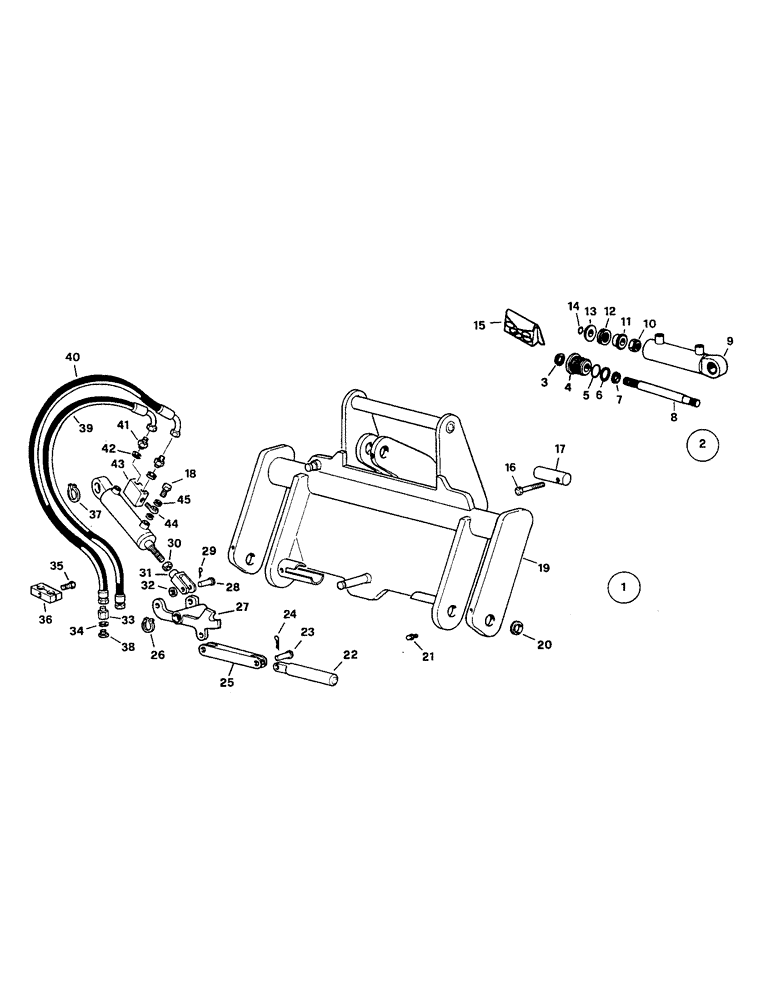 Схема запчастей Case 221B - (9-25A) - HYDRAULIC QUICK COUPLER, 121B (DAH1216844-) / 221B (DAH2216854-) (09) - CHASSIS/ATTACHMENTS