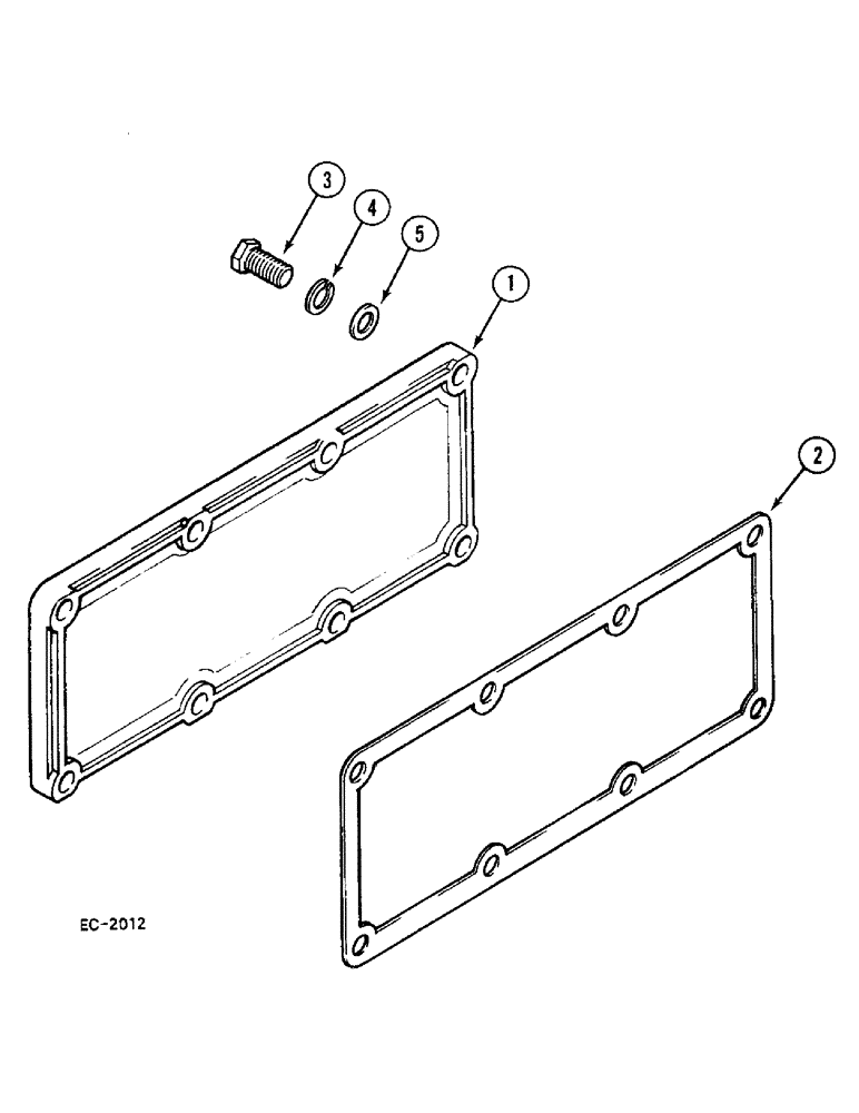 Схема запчастей Case 380B - (2-38) - CYLINDER BLOCK SIDE COVER, TRACTORS WITH VALVE COVER BREATHER (02) - ENGINE