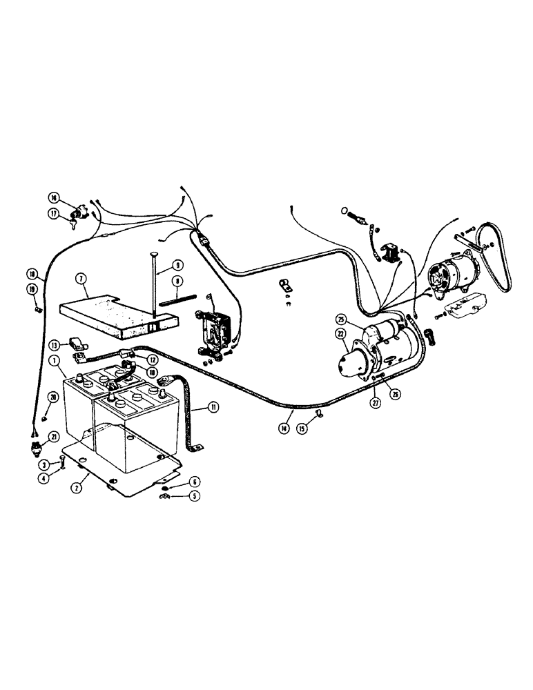 Схема запчастей Case 430CK - (055C) - ELECTRICAL SYSTEM, (188) DIESEL ENGINE 