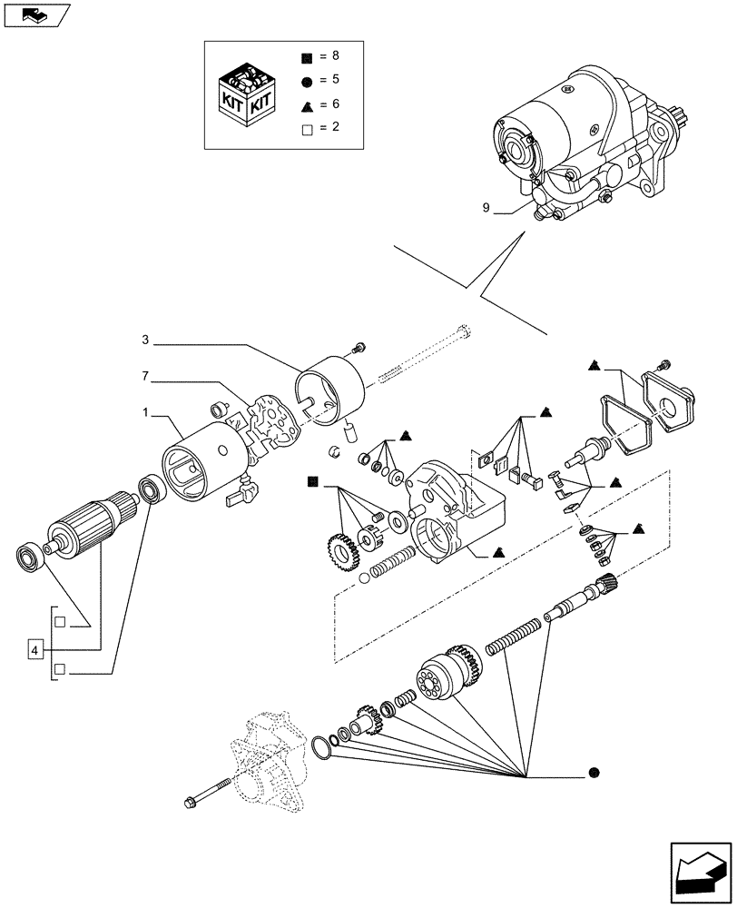 Схема запчастей Case F2CE9684C E025 - (55.201.01 01) - STARTER MOTOR - COMPONENTS (99432760) (55) - ELECTRICAL SYSTEMS