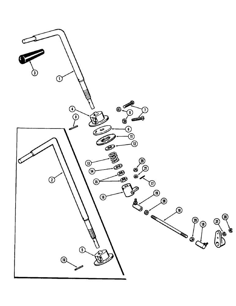 Схема запчастей Case 480CK - (052) - UPPER THROTTLE LINKAGE, (148B) SPARK IGNITION ENGINE 