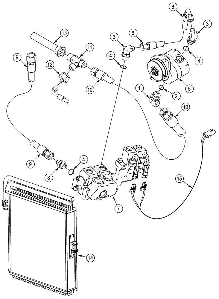 Схема запчастей Case 75XT - (08-27) - HYDRAULICS, ATTACHMENT - HIGH FLOW, GEAR (08) - HYDRAULICS