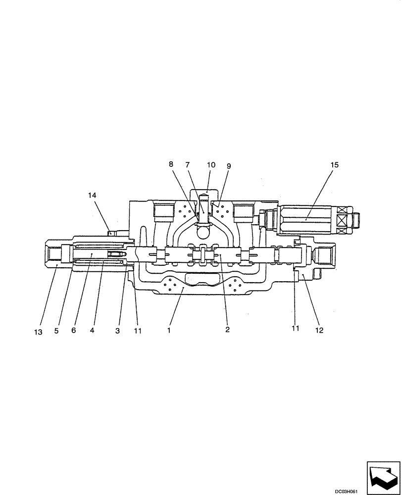 Схема запчастей Case CX25 - (08-45[00]) - VALVE ASSY - BUCKET (08) - HYDRAULICS