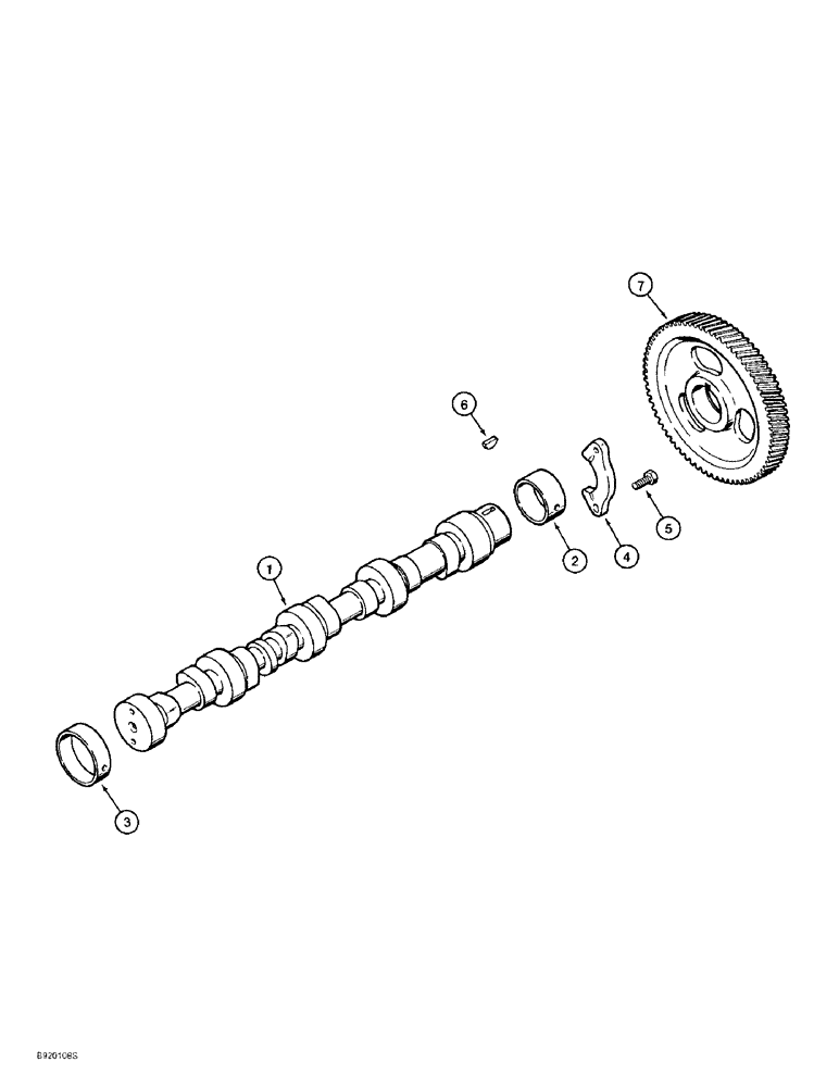 Схема запчастей Case 586E - (2-31A) - CAMSHAFT, P.I.N. JJG0251722 AND AFTER, 4-390 EMISSIONS CERTIFIED ENGINE (02) - ENGINE