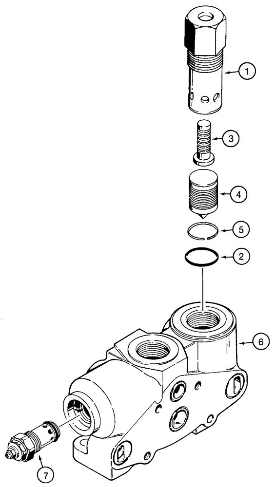 Схема запчастей Case 721C - (08-24) - VALVE SECTION - INLET AND OUTLET (08) - HYDRAULICS