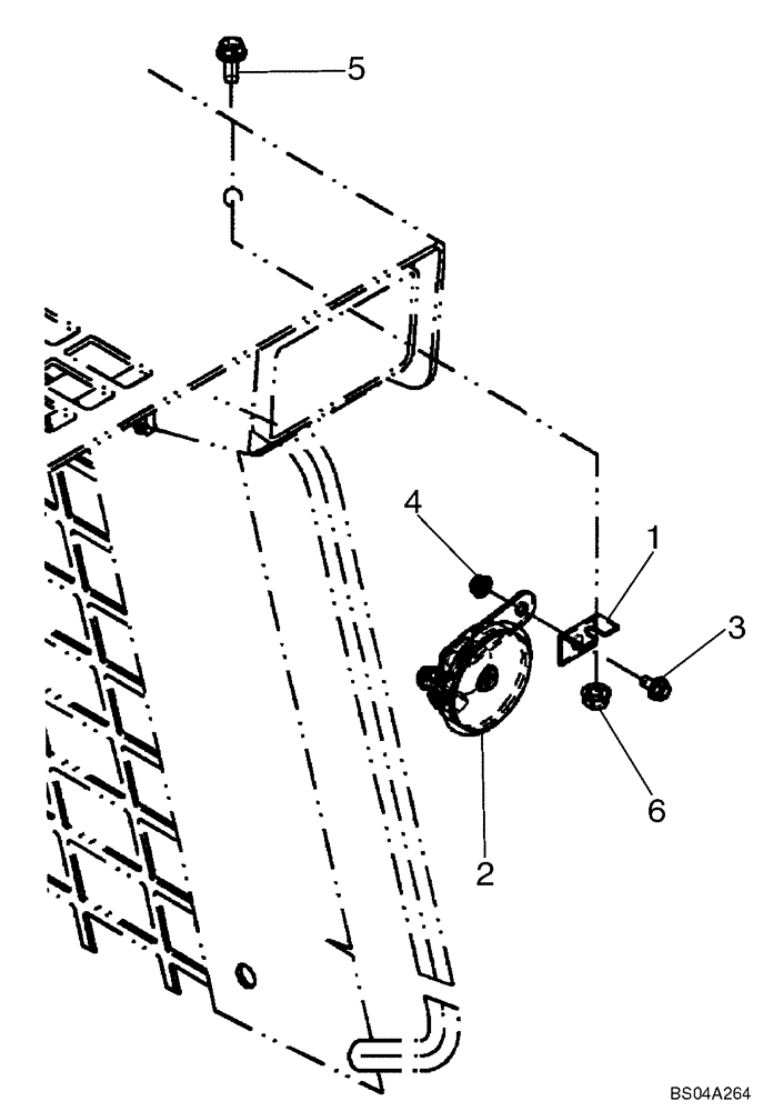 Схема запчастей Case 435 - (04-18) - HORN - MOUNTING (04) - ELECTRICAL SYSTEMS