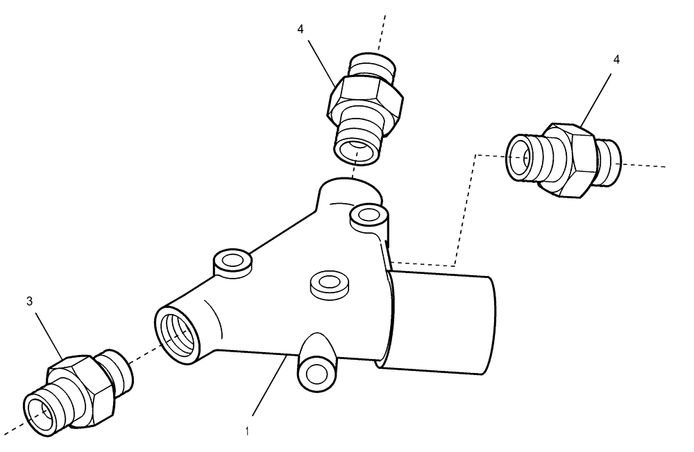 Схема запчастей Case 321D - (23.031[001]) - PRESS.REL.VALVE MOUNTING PARTS (OPTION) (S/N 591052-UP) No Description