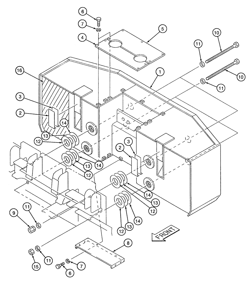 Схема запчастей Case 9060 - (9-10) - COUNTERWEIGHT (09) - CHASSIS/ATTACHMENTS