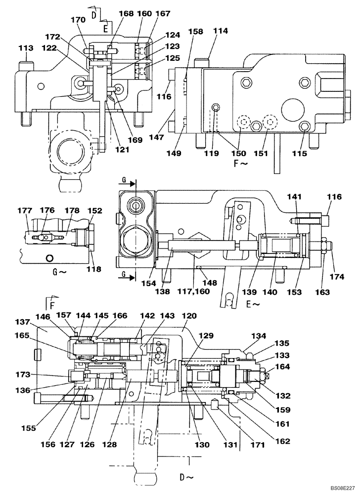 Схема запчастей Case CX350B - (08-19) - HIGH PRESSURE PUMP - REGULATOR (STANDARD) (08) - HYDRAULICS