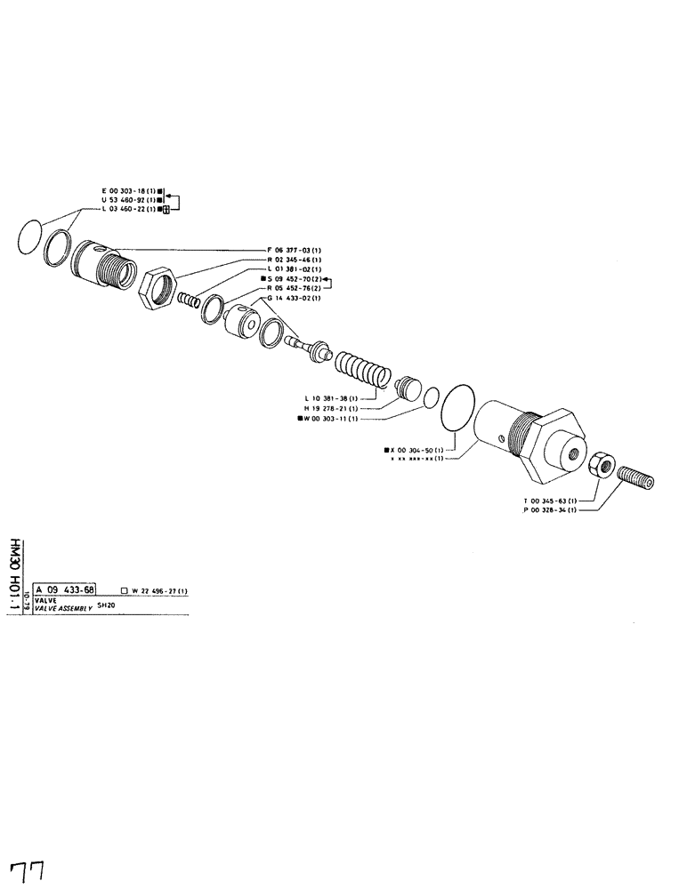 Схема запчастей Case SC150L - (077) - VALVE 