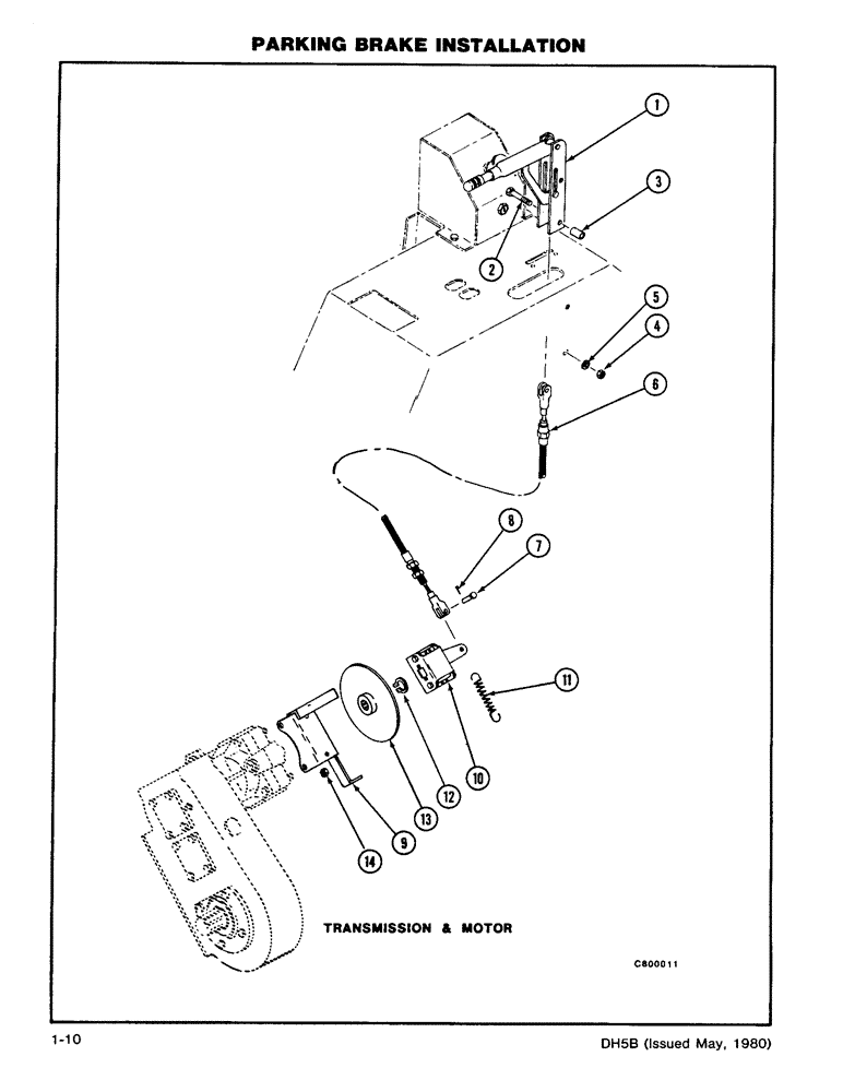 Схема запчастей Case DH5 - (1-10) - PARKING BRAKE INSTALLATION (33) - BRAKES & CONTROLS