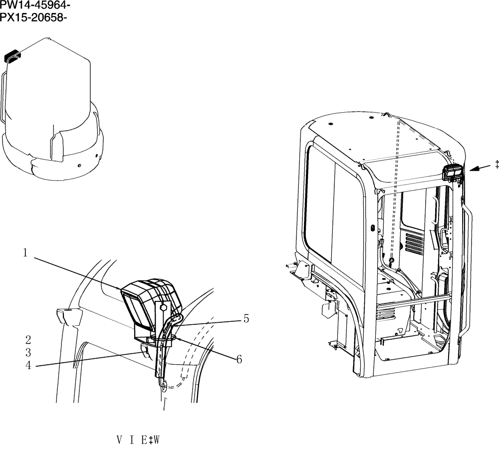 Схема запчастей Case CX31B - (217-17[1]) - LIGHT INSTAL (CAB) (00) - GENERAL & PICTORIAL INDEX