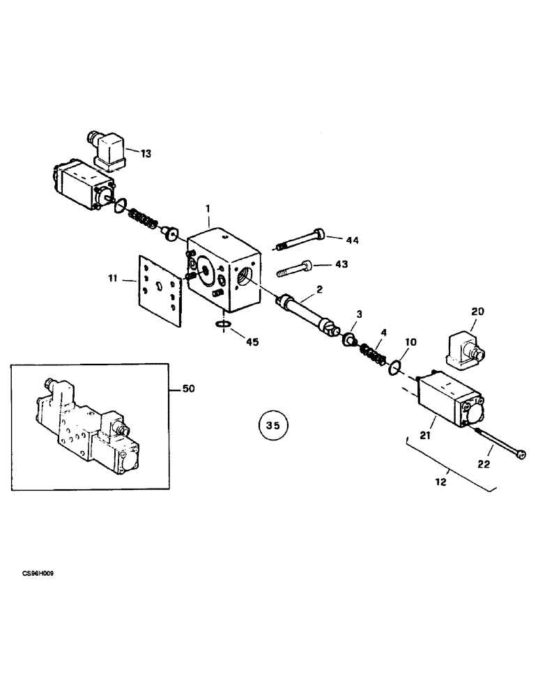 Схема запчастей Case 221B - (8-41A) - HIGH PRESSURE PUMP - SELECTOR BLOCK, 121B DAH1216844- / 221B DAH2216859- (08) - HYDRAULICS