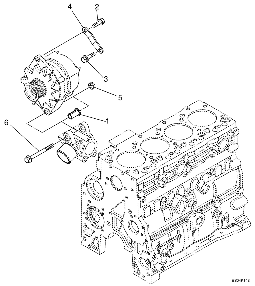 Схема запчастей Case 450 - (04-02) - ALTERNATOR MOUNTING (04) - ELECTRICAL SYSTEMS