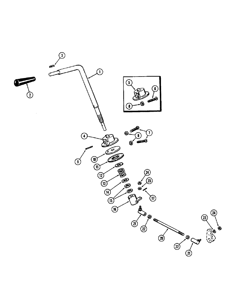 Схема запчастей Case 580B - (072) - UPPER THROTTLE LINKAGE, (159) SPARK IGNITION ENGINE (03) - FUEL SYSTEM