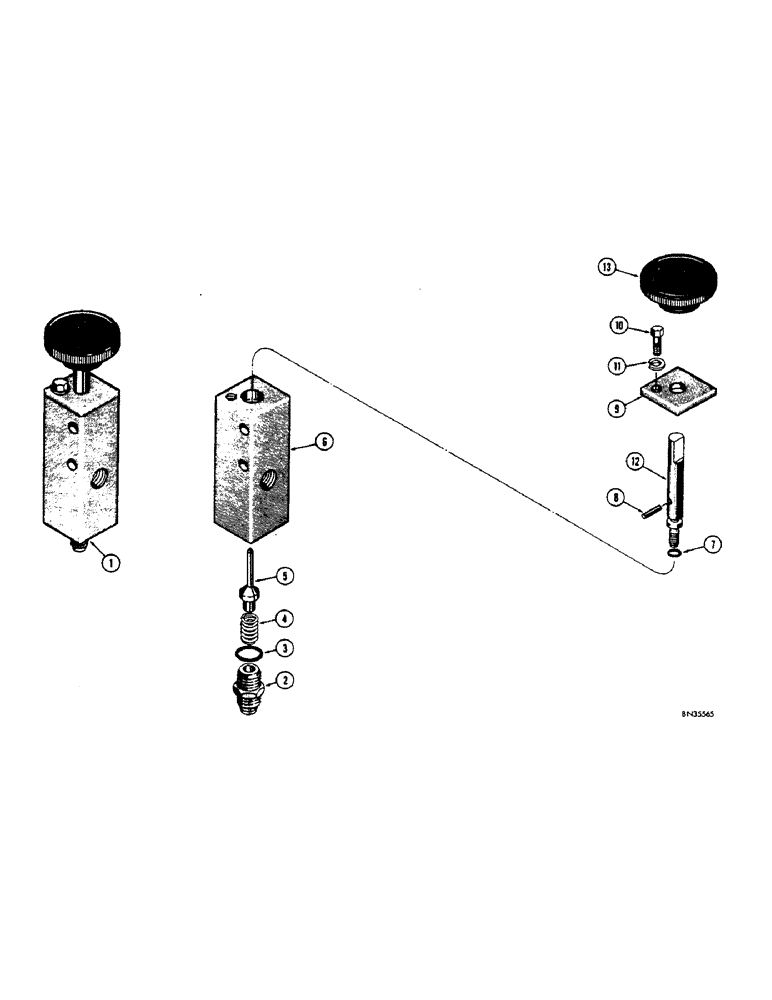 Схема запчастей Case 32S - (135A) - 32-S BACKHOE LOCKING VALVE D36662 