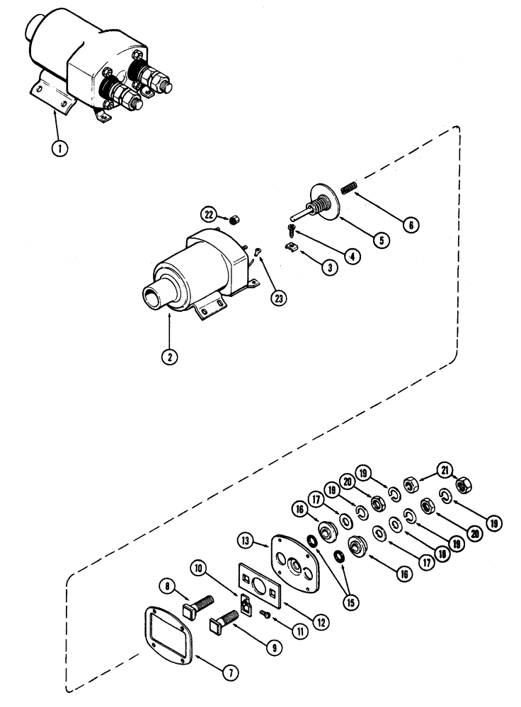 Схема запчастей Case W20 - (056) - A42376 SOLENOID (04) - ELECTRICAL SYSTEMS