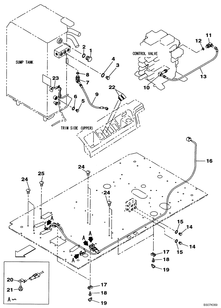 Схема запчастей Case CX130B - (08-95) - HYDRAULIC CIRCUIT - PLUG, BLANK-OFF (STANDARD) - WITH DOZER BLADE (08) - HYDRAULICS