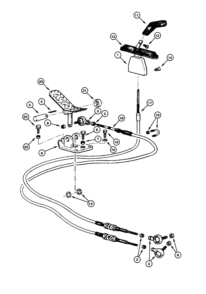 Схема запчастей Case 865 - (03.01[00]) - THROTTLE AND LINKS (03) - FUEL SYSTEM