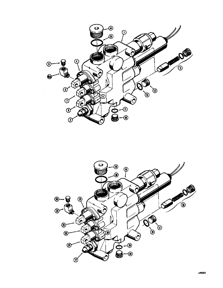 Схема запчастей Case W10C - (226) - MODEL W9C AND W10C LOADERS (08) - HYDRAULICS