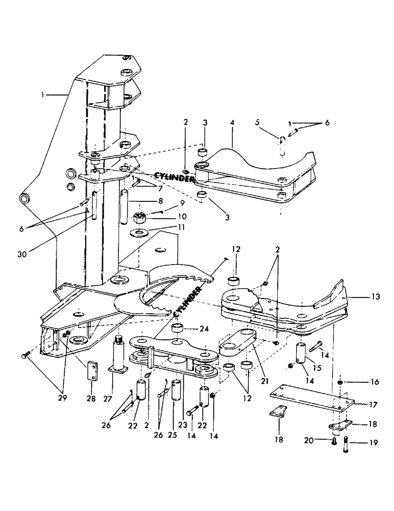 Схема запчастей Case 30EC - (J04) - 18" FELLER/BUNCHER FRAME AND ATTACHING PARTS (18) - ATTACHMENT ACCESSORIES