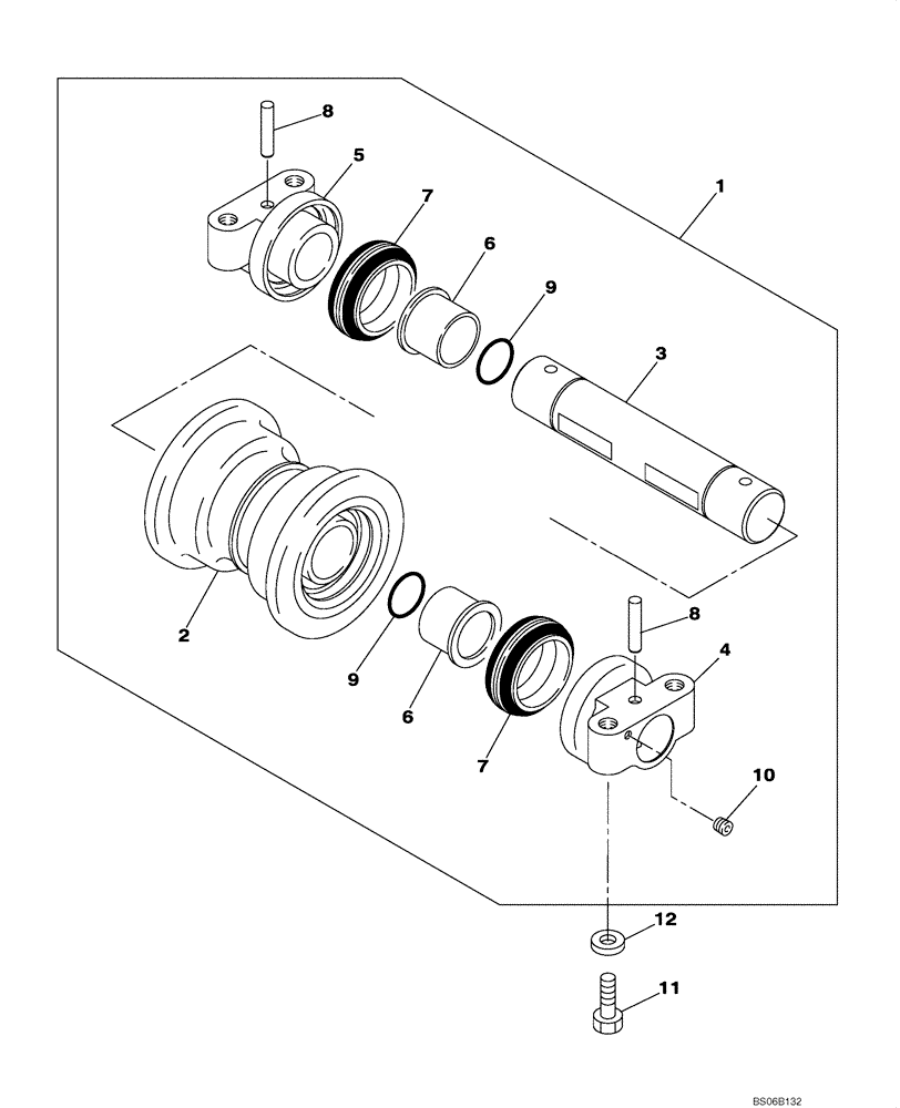 Схема запчастей Case CX700B - (05-03) - ROLLER LOWER (11) - TRACKS/STEERING