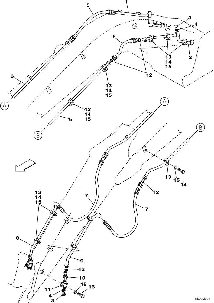 Схема запчастей Case CX130 - (08-081) - HYDRAULICS - AUXILIARY ATTACHMENT (08) - HYDRAULICS